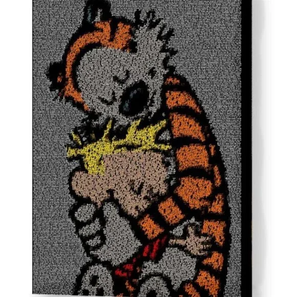 Calvin And Hobbes Quotes Mosaic AMAZING Framed 8.5X11 Limited Edition Art w/COA - Picture 1 of 3